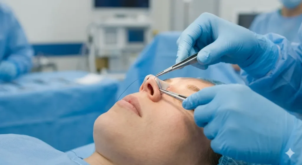 button nose tip rhinoplasty surgical procedure nasal tip reshaping
