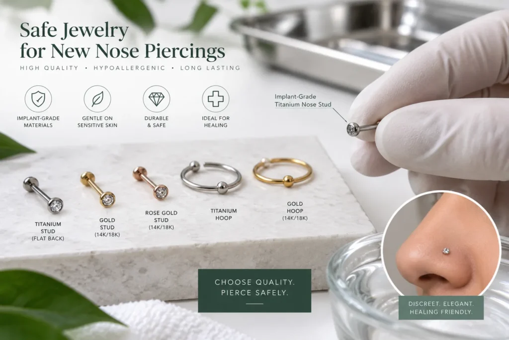 Nose Piercing Guide: Types, Healing, Cost, and Problems 5 Safe-Jewelry-Piercing-Metals