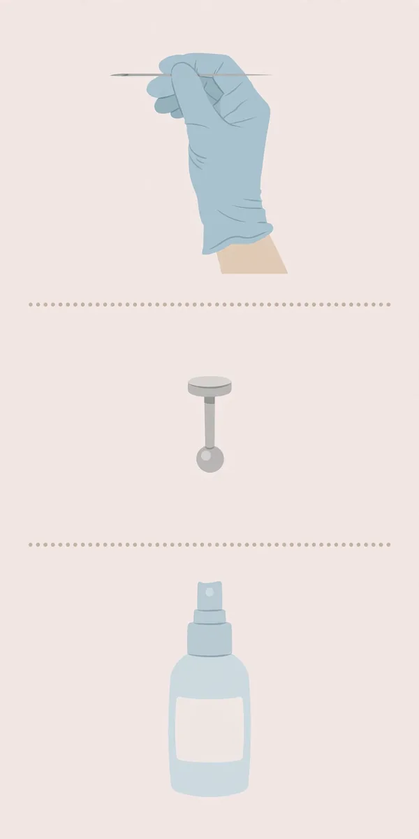How Much Does a Nose Piercing Cost? 1 Illustration showing what a nose piercing price typically includes